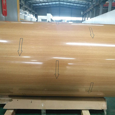 Imitation Wooden Coated Aluminum Coil Weather Resistance Aluminium Sheet Coil