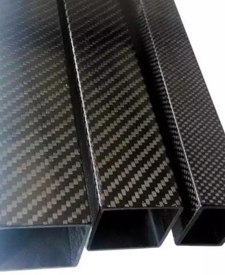 Custom Rectangular Square 3k Carbon Fiber Tube Abrasion Resistant