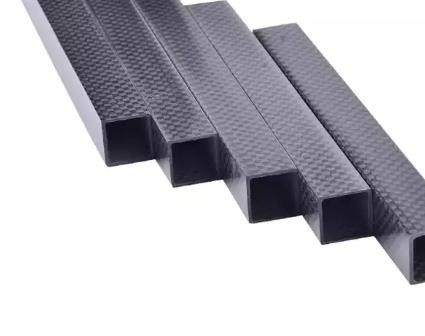 Custom Rectangular Square 3k Carbon Fiber Tube Abrasion Resistant